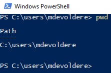 La commande PWD
