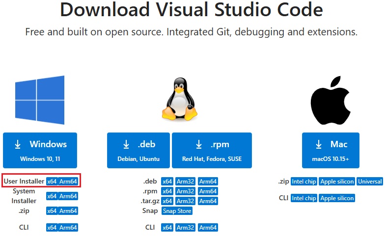 Télécharger Visual Studio code