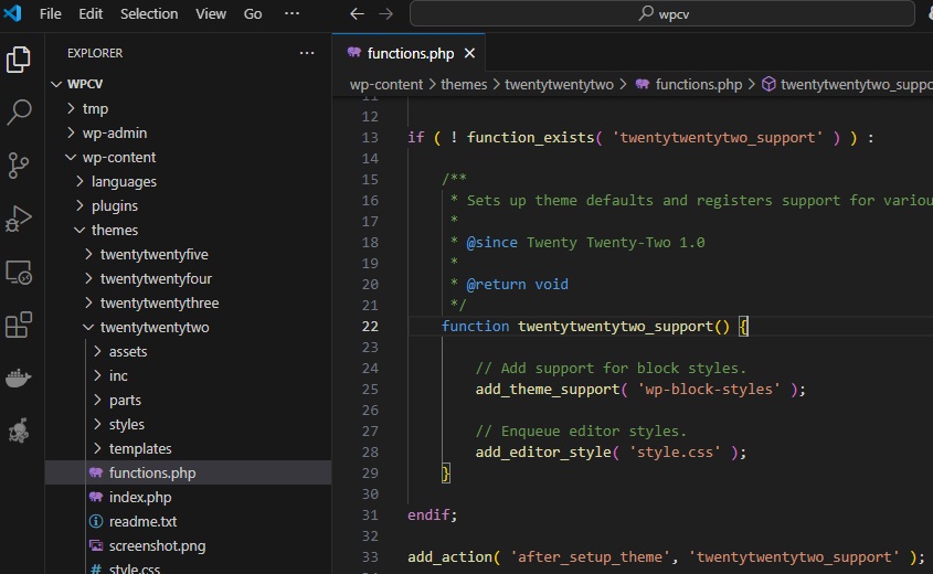 VsCode File open no context